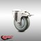 Service Caster 4 Inch 316SS Gray Polyurethane Swivel Bolt Hole Caster with Total Lock Brake SCC-SS316BHTTL20S414-PPUB - alternate 3